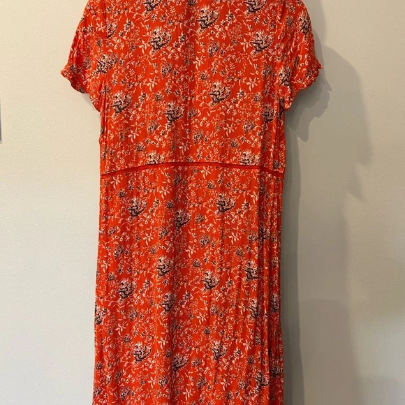 Comptoir Des Cotonniers Orange Red Sundress Size S - Picture 6 of 11